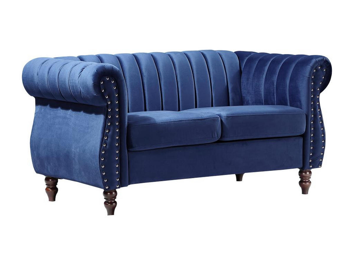 CHESTERFIELD-SOFA - 2-Sitzer - Samt - Königsblau - TRUMBO - Blau, Textil (78/77/150cm) - Vente-Unique