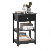 NACHTTISCH Schwarz - Schwarz, Holzwerkstoff (30/45/69cm) - SoBuy