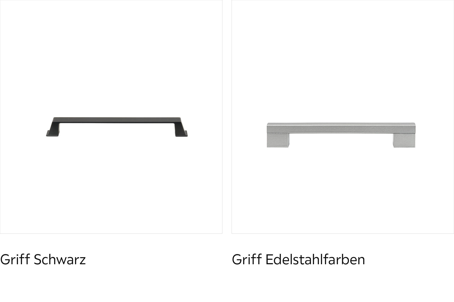 Griffe Schwarz und Edelstahl
