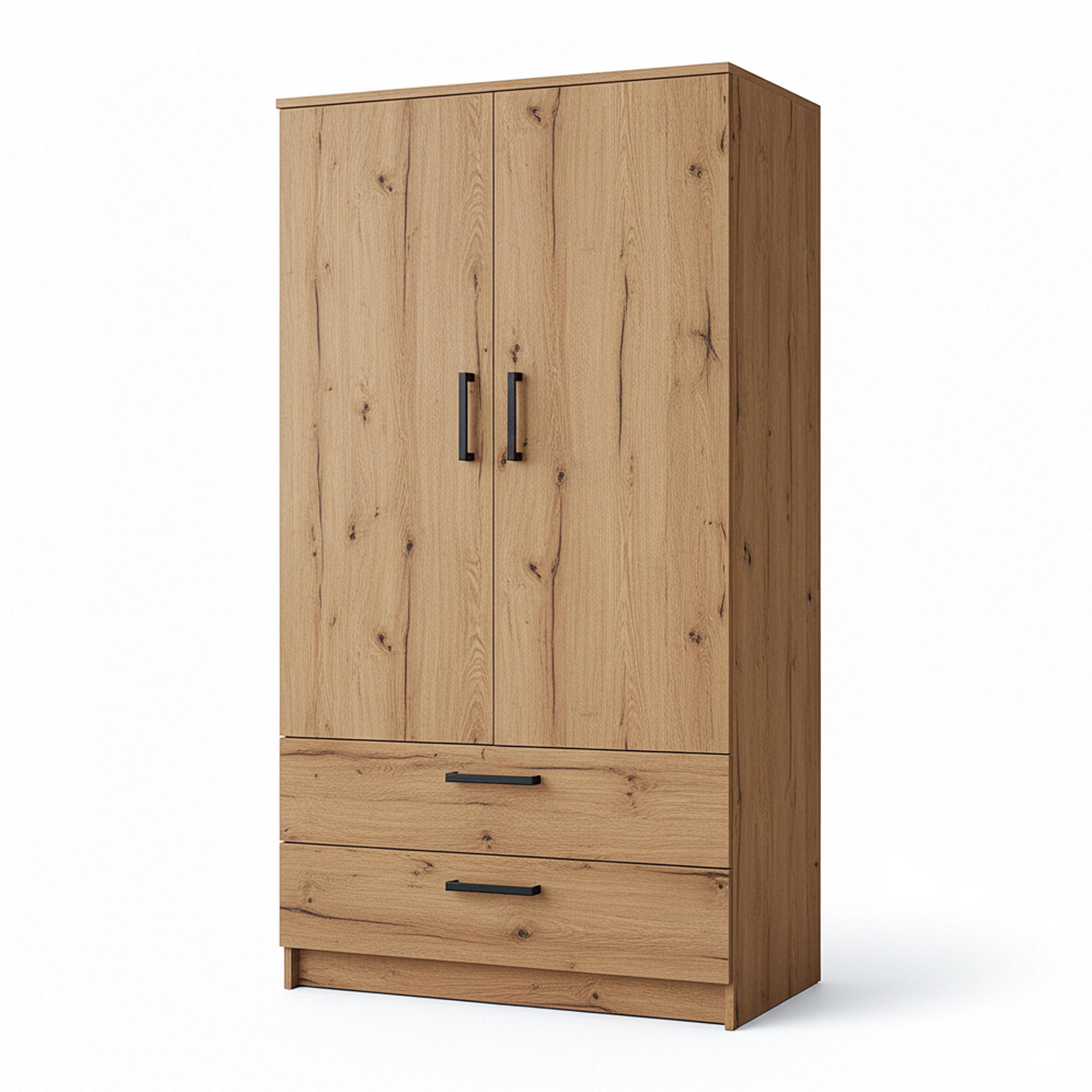 DREHTÜRENSCHRANK Tamara 90 cm, mit Schubladen, 2-türig, artisan - Braun, Kunststoff (180/180/90cm) - Margaret Hadas24