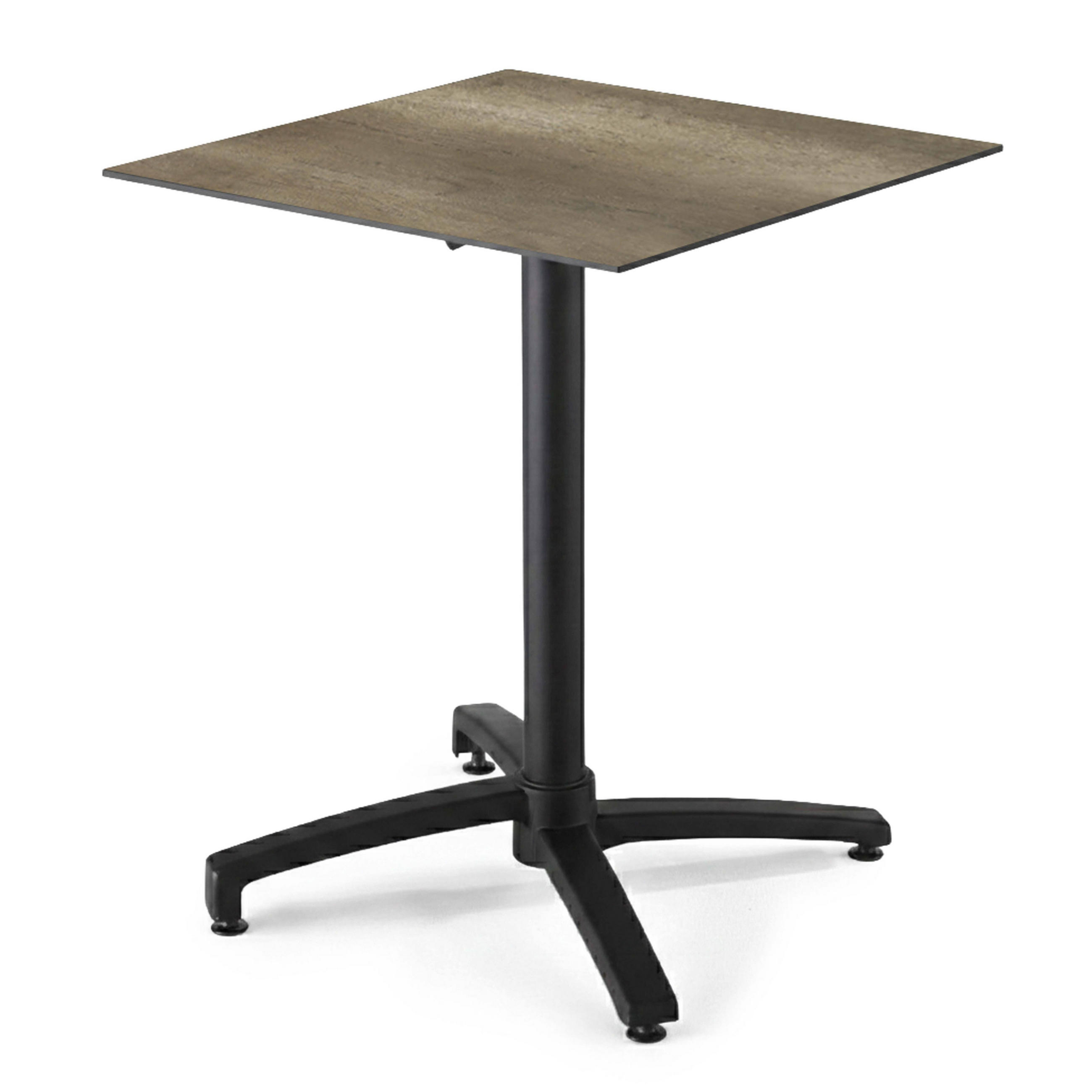 TERRASSENTISCH, Eiche geräuchert - Graubraun, Holzwerkstoff (70/70/72cm) - Oviala