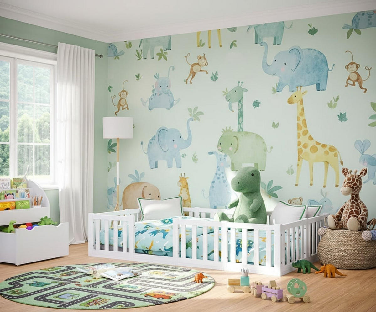 KINDERBETT Montessori 120cm - Weiß, Holz - kiki design