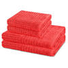 FROTTIERSET Carre 4-teilig - Rot, Textil (50/100cm) - Ross