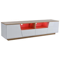 LOWBOARD DE-40365 2 Schubladen mit LED und Hochglanz Weiß - Weiß, Holzwerkstoff (180/46/40cm) - ComfortXL