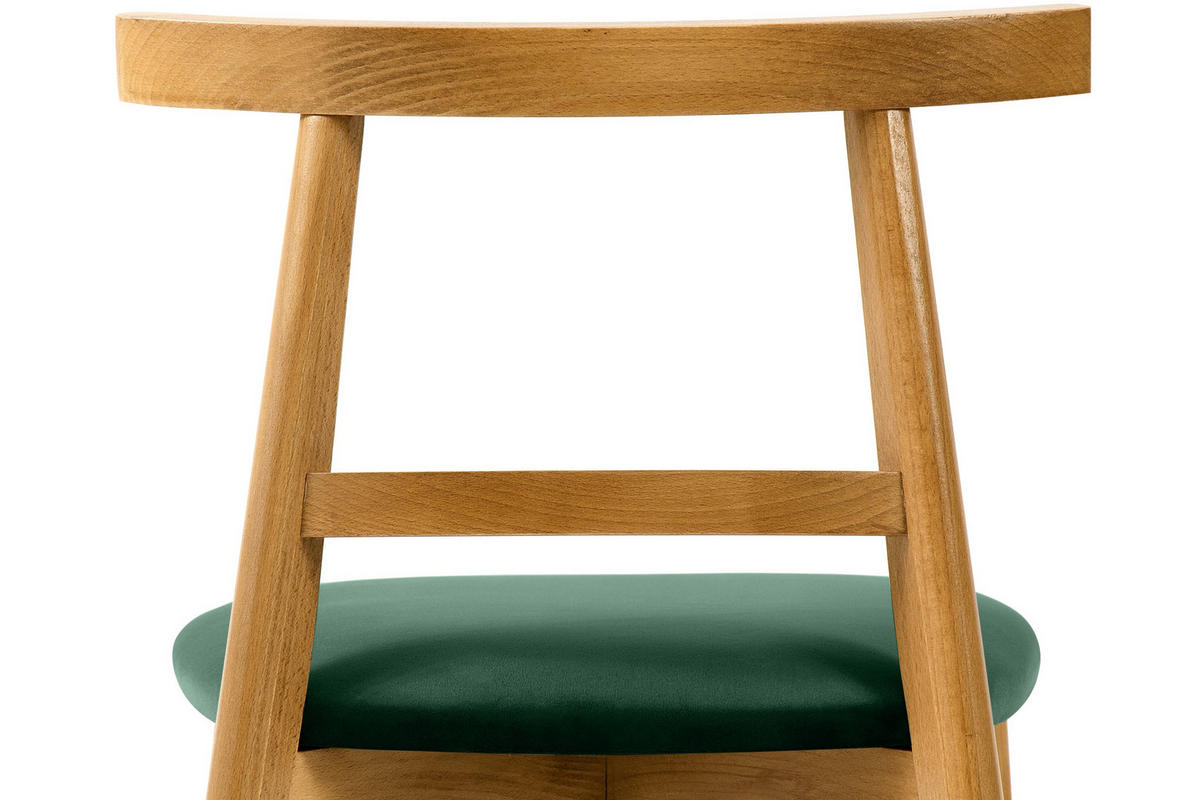 ESSTISCHSTÜHLE LILIO 2 St Vintage, Dunkelgrün / hell Eiche - Hellbraun/Dunkelgrün, Holz/Textil (47/76/45cm) - KONSIMO®