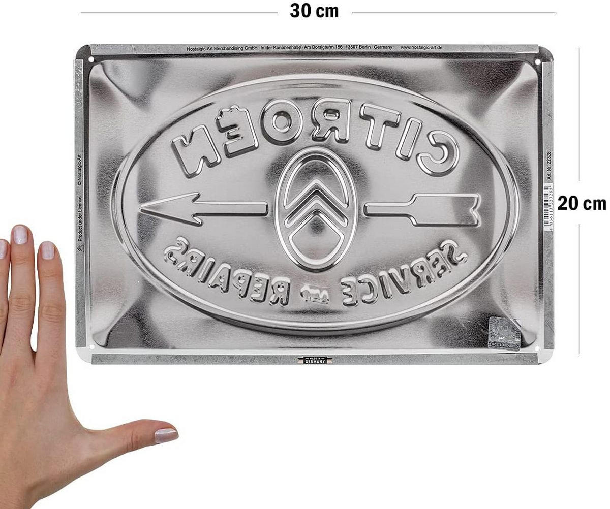 BLECHSCHILD 20/30 cm Citroen Service & Repairs - Multicolor, Metall (30/20/0.2cm) - Nostalgic-Art