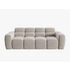SOFA Lisa aus Samt leichtes beige 3 Sitzplätze - Creme, Textil (101/77/216cm) - Micadoni