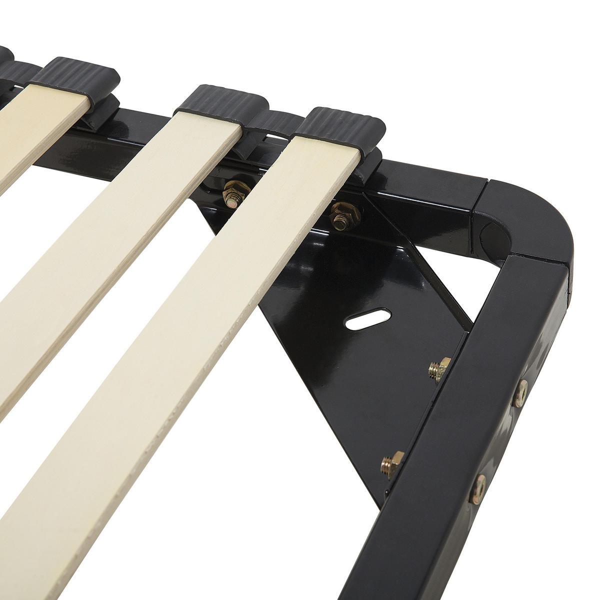 LATTENROST 160x200 cm Schwarz Combourg - Schwarz, Metall (160/9/200cm) - Beliani