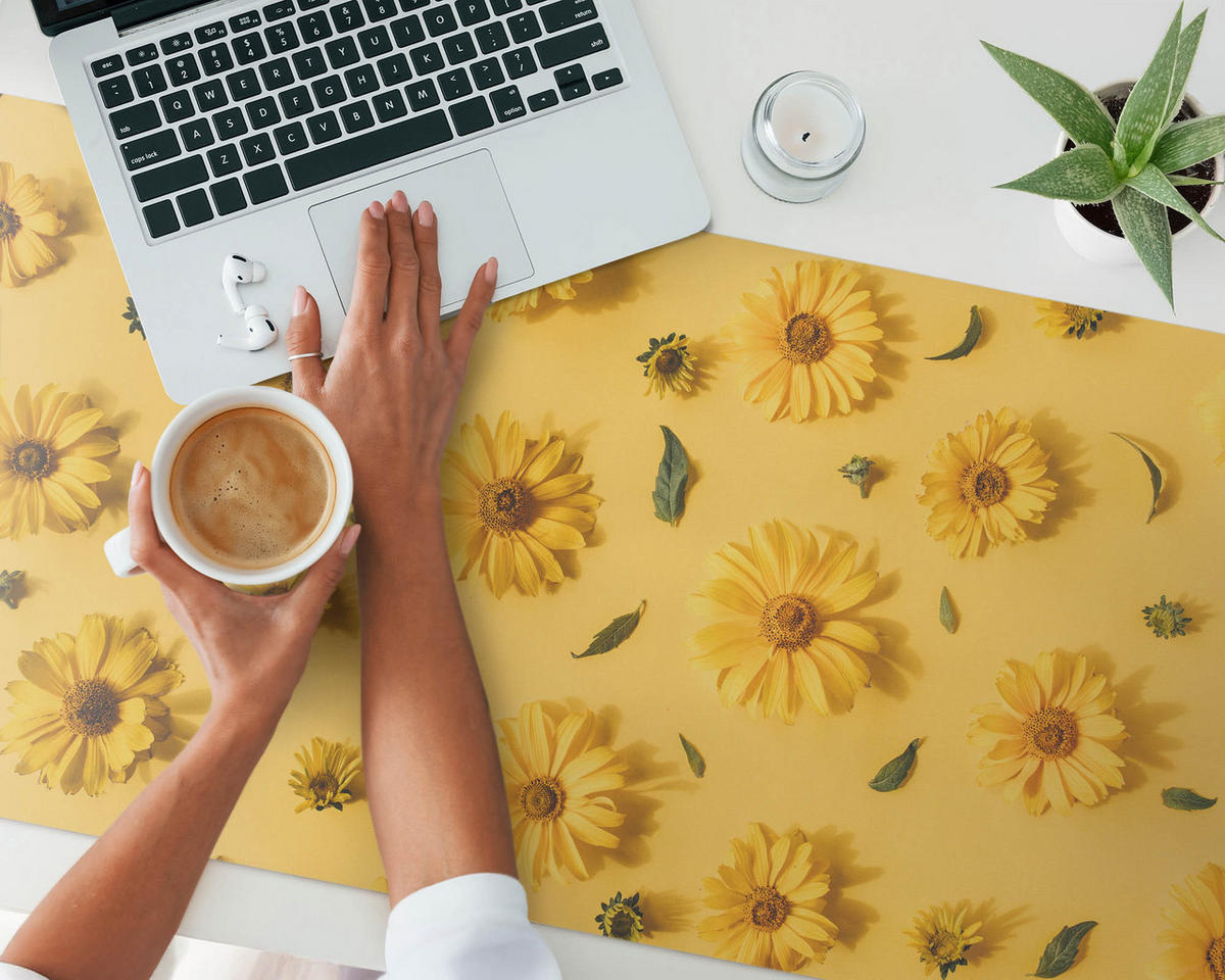 SCHREIBTISCHUNTERLAGE 120x60 cm Gelb - Gelb, Kunststoff (1.6/120/60cm) - Wallfluent