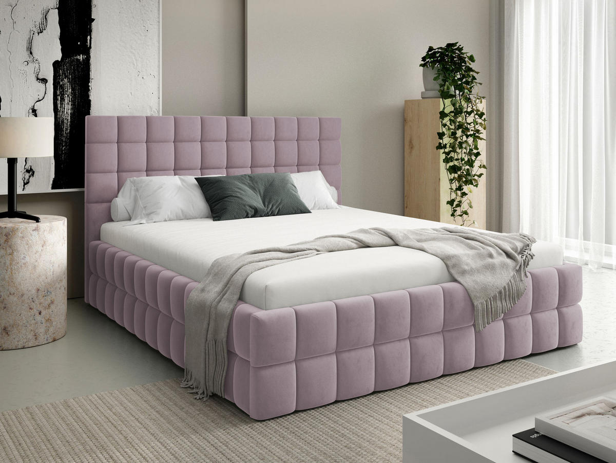 POLSTERBETT Ardea - Rosa, Holz/Textil (140/200cm) - MIRJAN24
