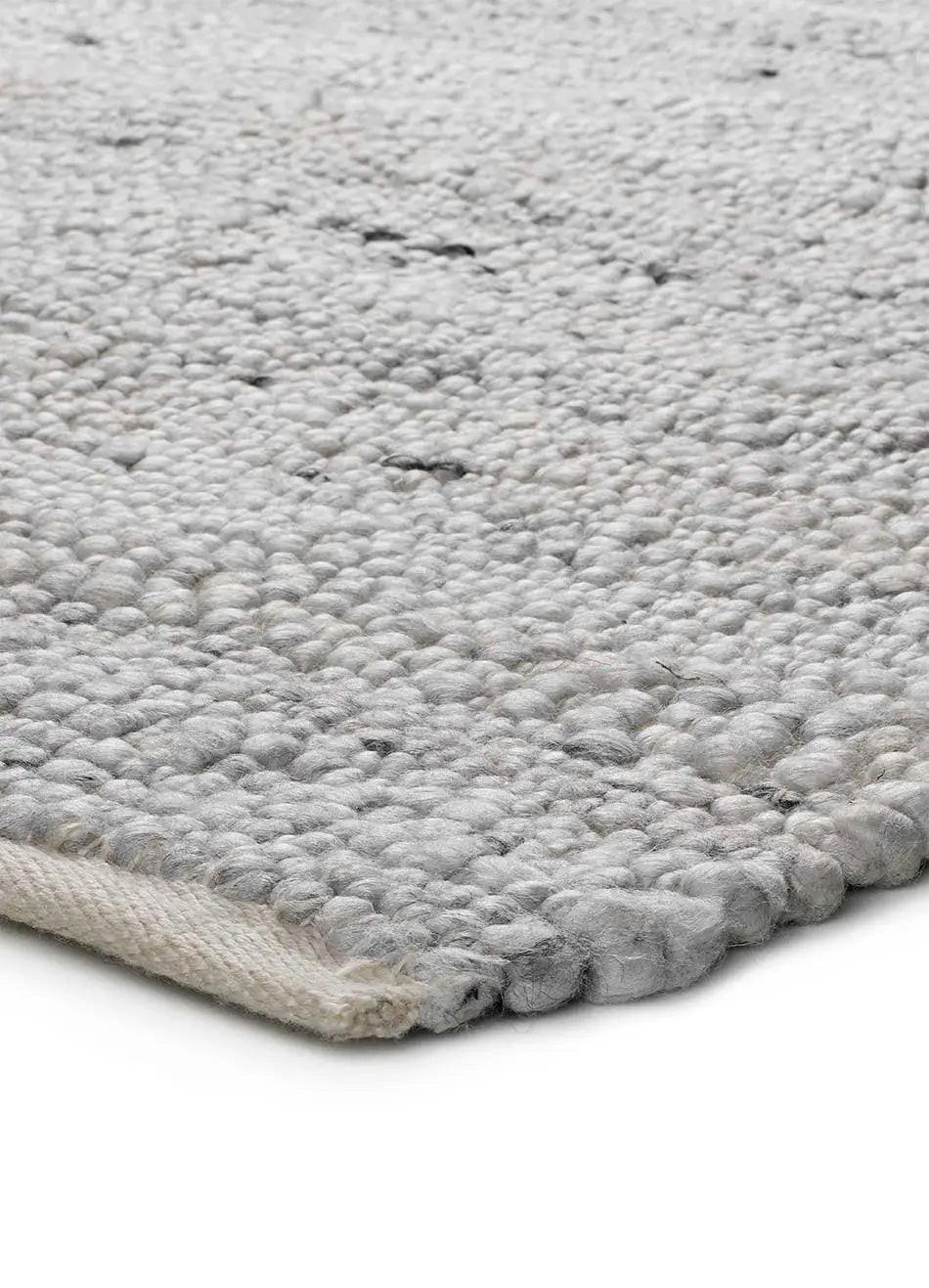 HANDWEBTEPPICH Weiß Cinder 60/110 cm - Weiß, Textil (60/110cm) - Atticgo