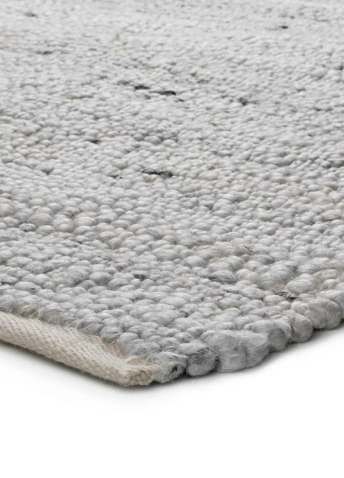 HANDWEBTEPPICH Weiß Cinder 60/110 cm - Weiß, Textil (60/110cm) - Atticgo