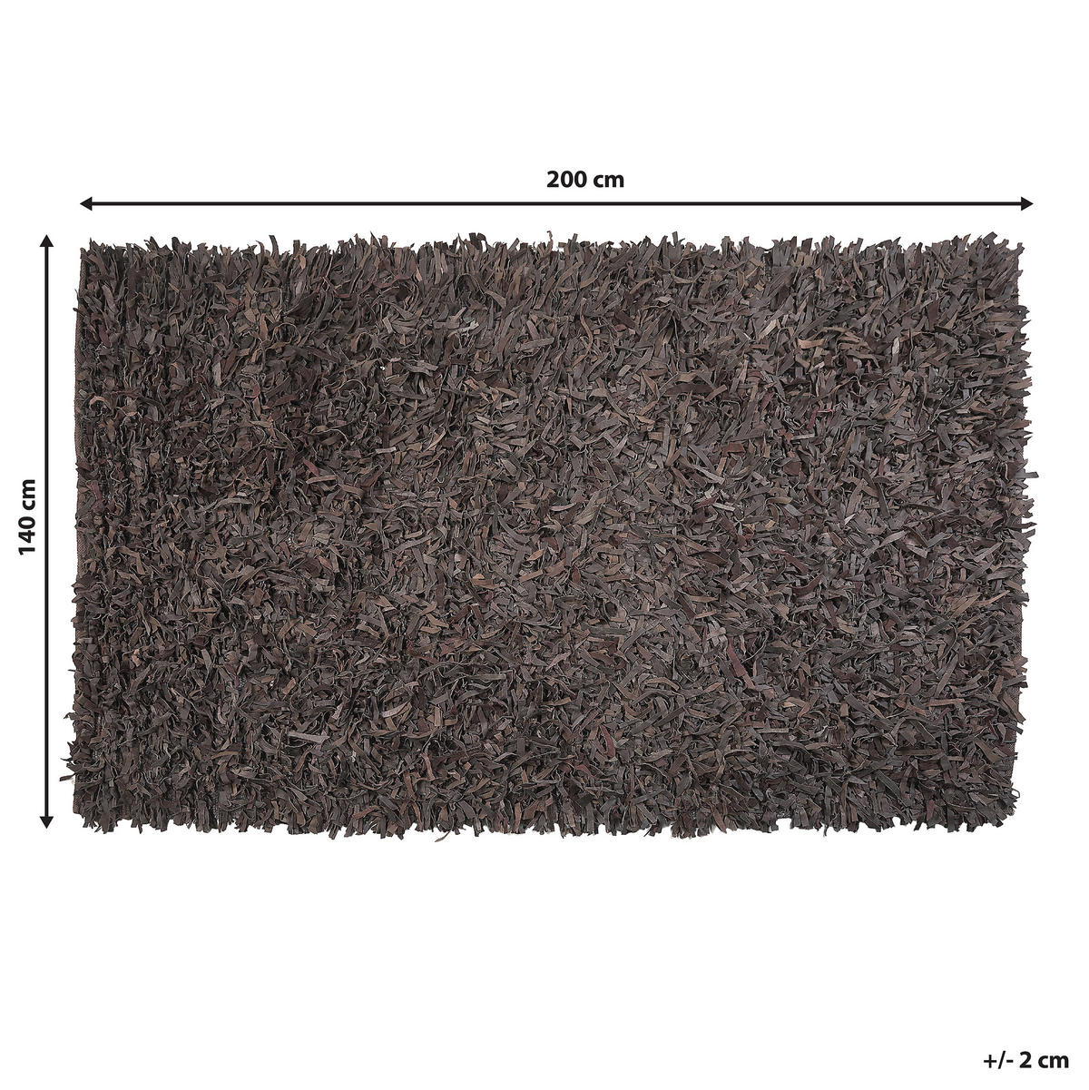 SHAGGY-TEPPICH Mut 200/140 cm - Braun, Fell (140/200cm) - Beliani