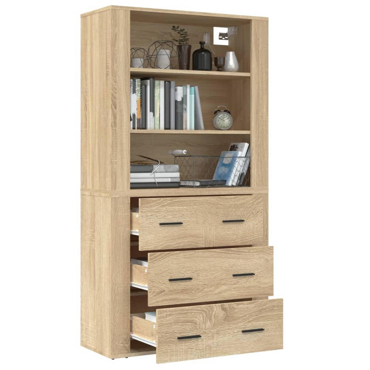HIGHBOARD Sonoma-Eiche Holzwerkstoff - Braun, Holzwerkstoff (33/70/80cm) - vidaXL