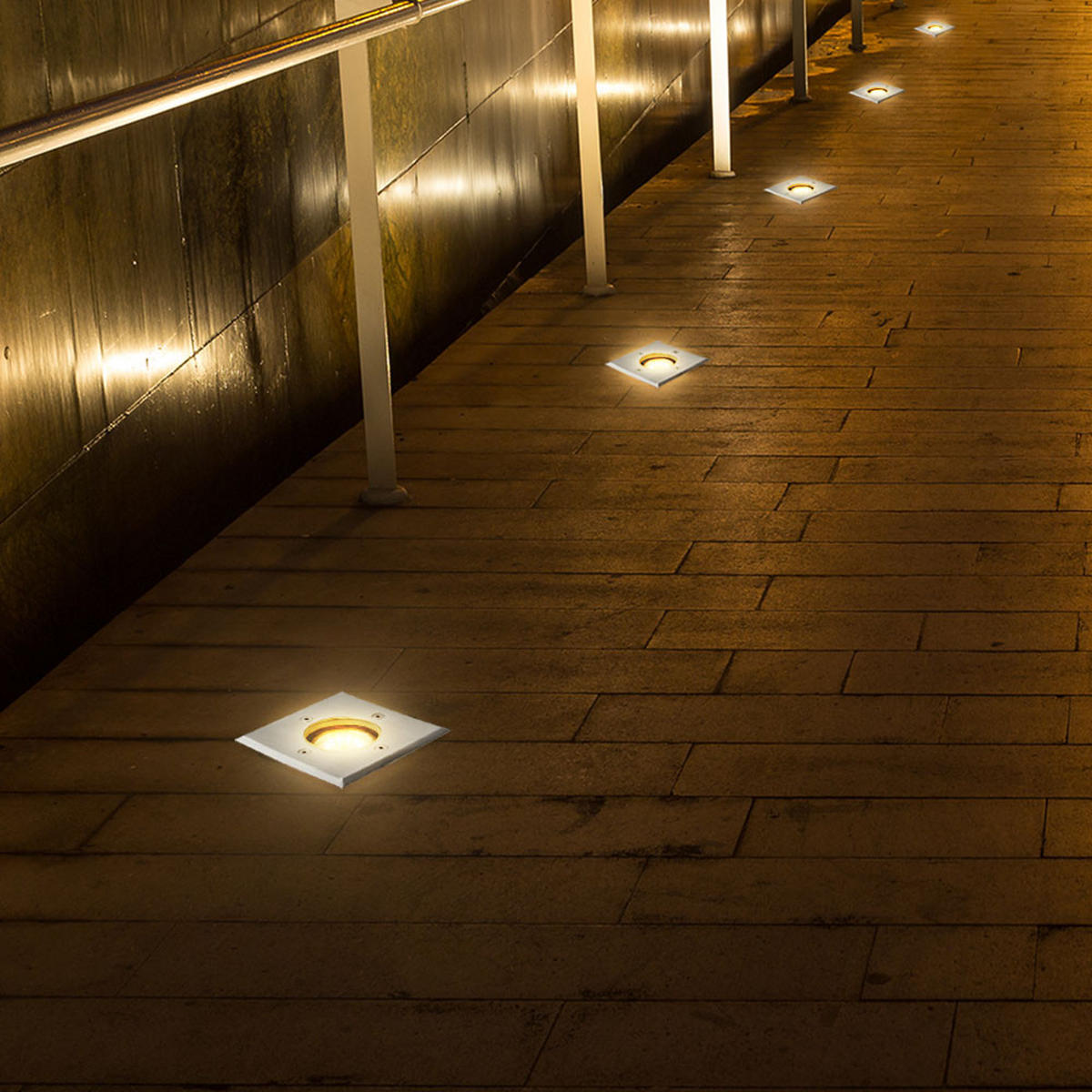 LED AUSSENLEUCHTE Edelstahl Silber 3er Set - Silberfarben, Metall (11/11/12cm)