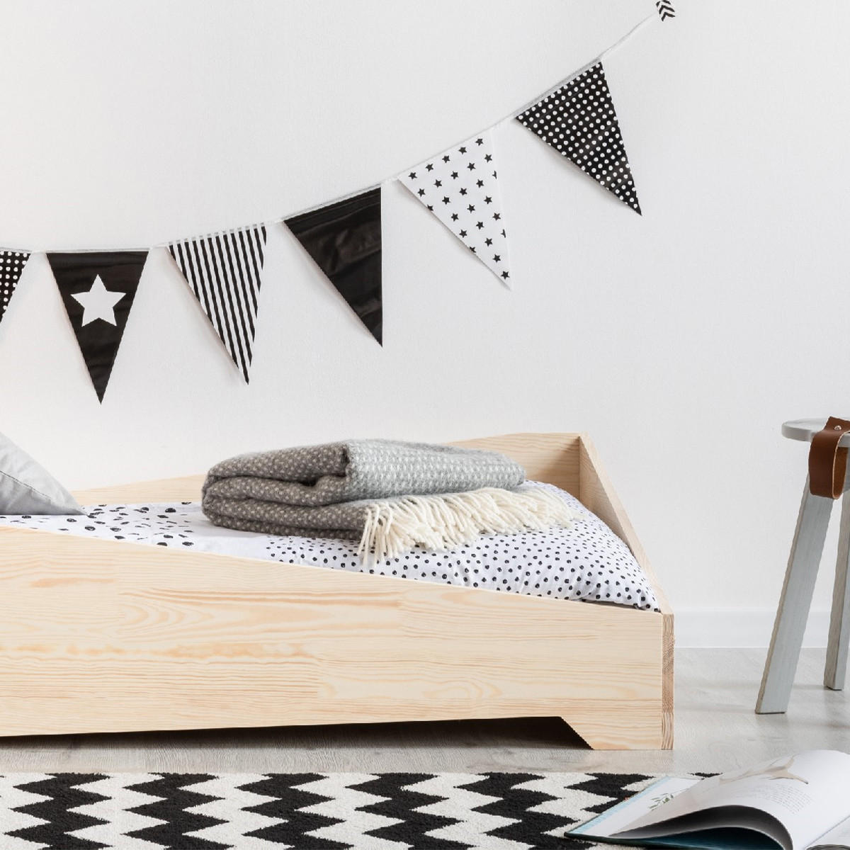 POSTEL 90/190 Solène Přírodní dřevo - hnědá, dřevo (90/190cm) - Petits-meubles