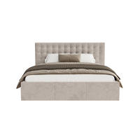 POLSTERBETT Lindos 120x200 cm, Taupe - Taupe, Textil (120/200cm) - Fedve