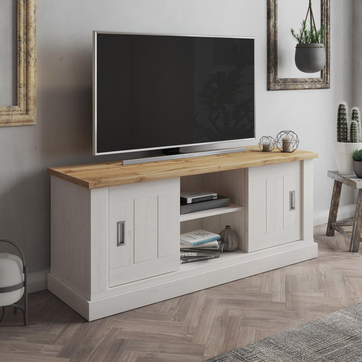 TV Element VINCI II Andersen-Kiefer - Eichefarben, Holzwerkstoff (145/60/46cm) - Lookway
