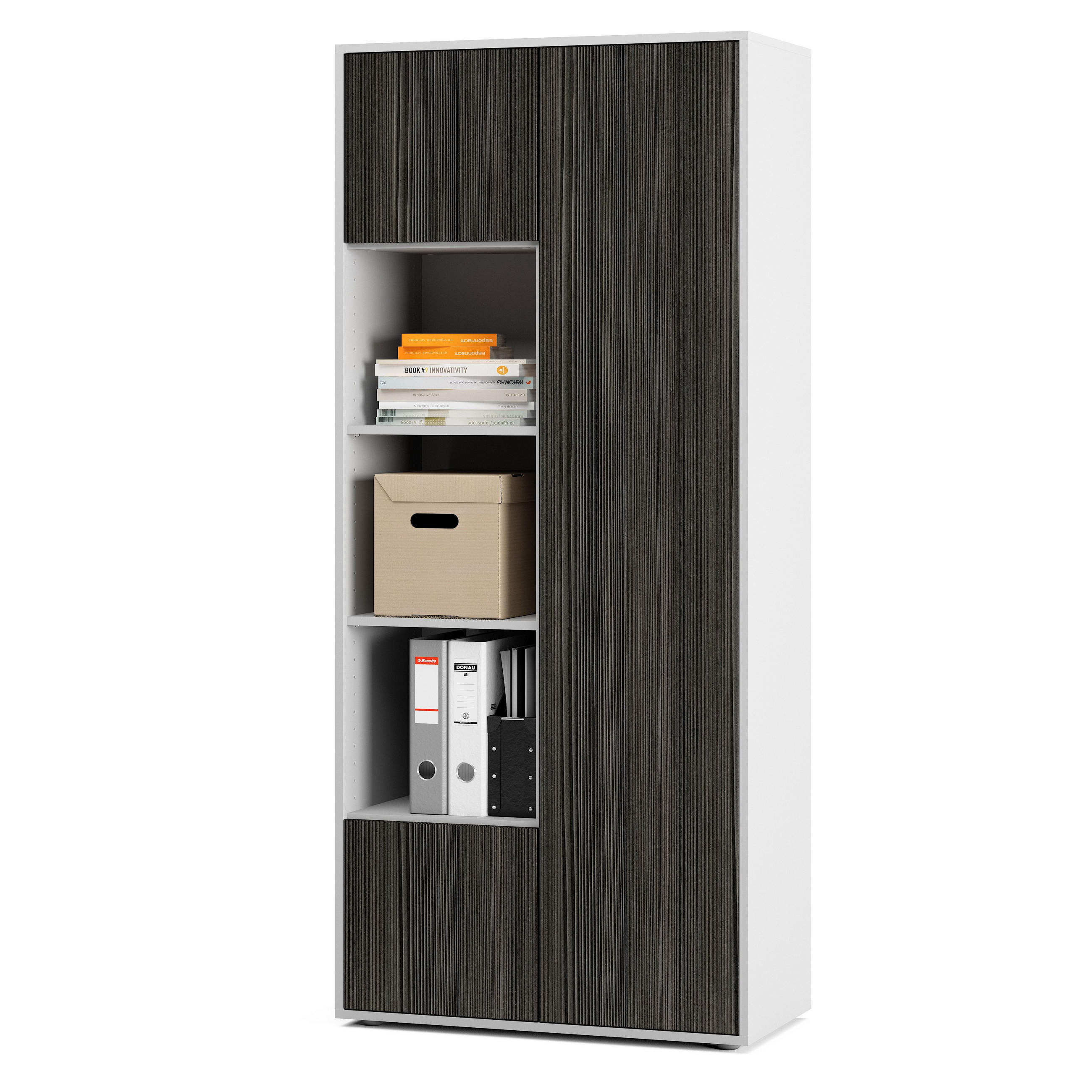 AKTENSCHRANK Amira T30 Avola Anthrazit 180/80/40 cm - Anthrazit, Holzwerkstoff (80/180/40cm) - SIMPLYFURN