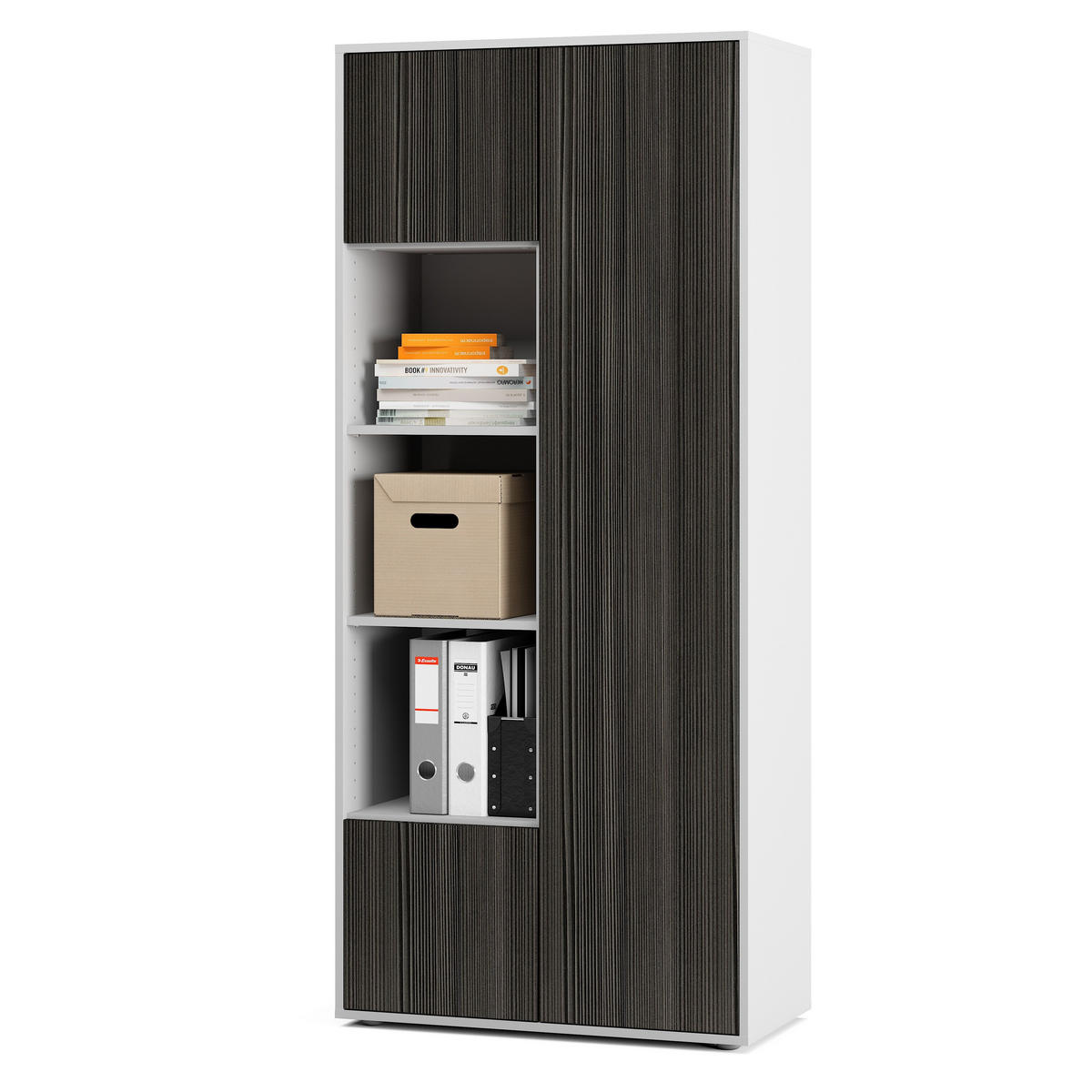 AKTENSCHRANK Amira T30 Avola Anthrazit 180/80/40 cm - Anthrazit, Holzwerkstoff (80/180/40cm) - SIMPLYFURN