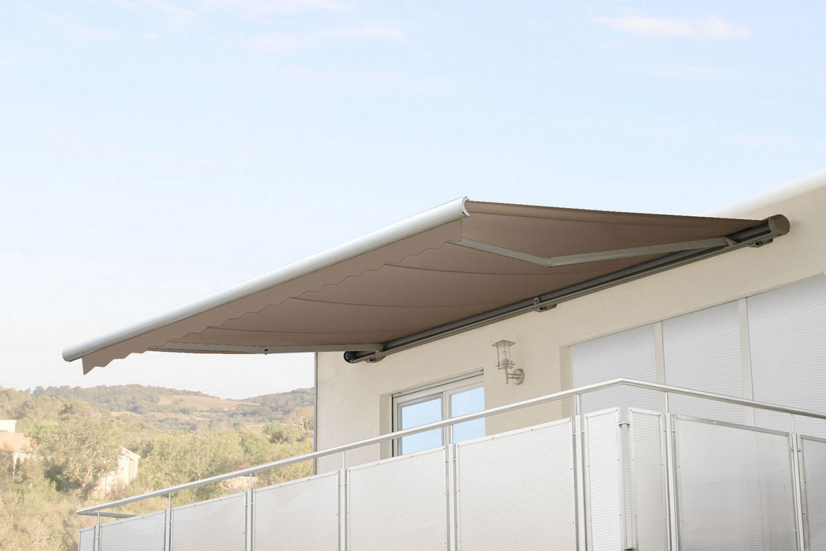 KASSETTEN-MARKISE MIT VOLANT Beige - Beige, Textil (400/23/300cm) - MCW