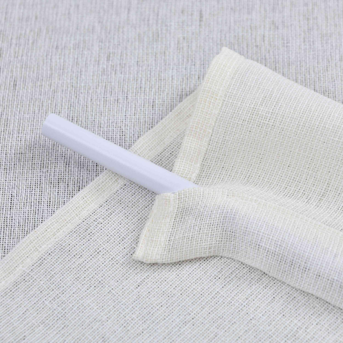 VORHANG 2ER SET »Leipzig« HxB 245x60 cm Natur - Naturfarben, Textil (60/245cm) - Gardinenbox