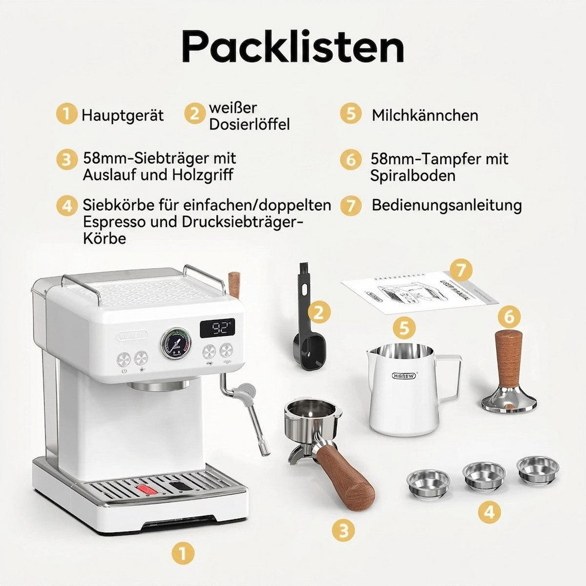 KAFFEEMASCHINE Multi-Kapsel 20 Bar, Espressoautomat Heiß- & Kalt-Modus - Weiß, Metall (22.9/32/25.9cm) - BEXEVUE
