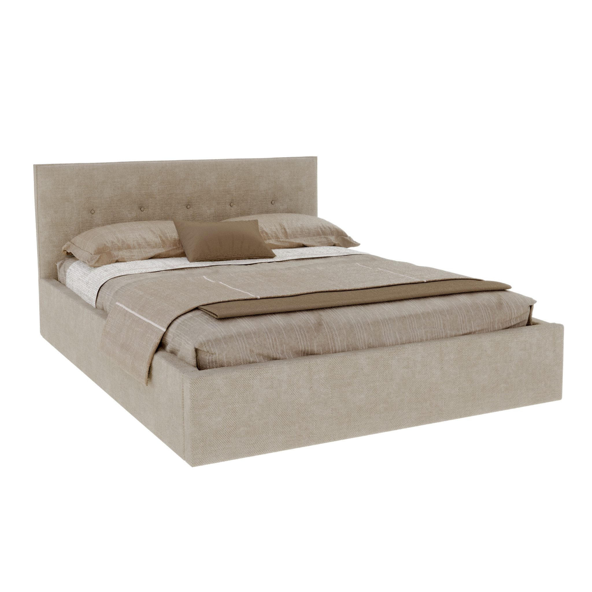 FDM Polsterbett Beige 140x200 cm