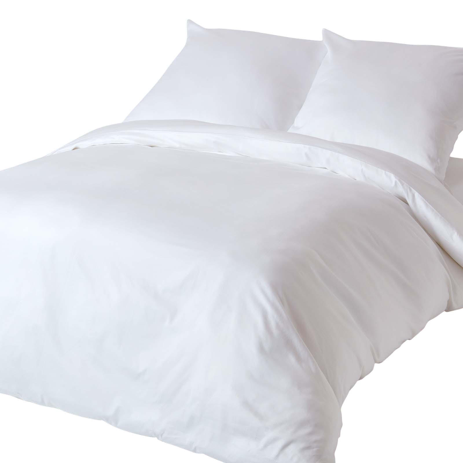 BIO-BETTWÄSCHE Satin Fadendichte 400 - Weiß, Textil (240/220cm) - Homescapes