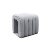 HOCKER RIBA 50/38/43 cm Grau - Grau, Textil (50/43/38cm) - Lookway