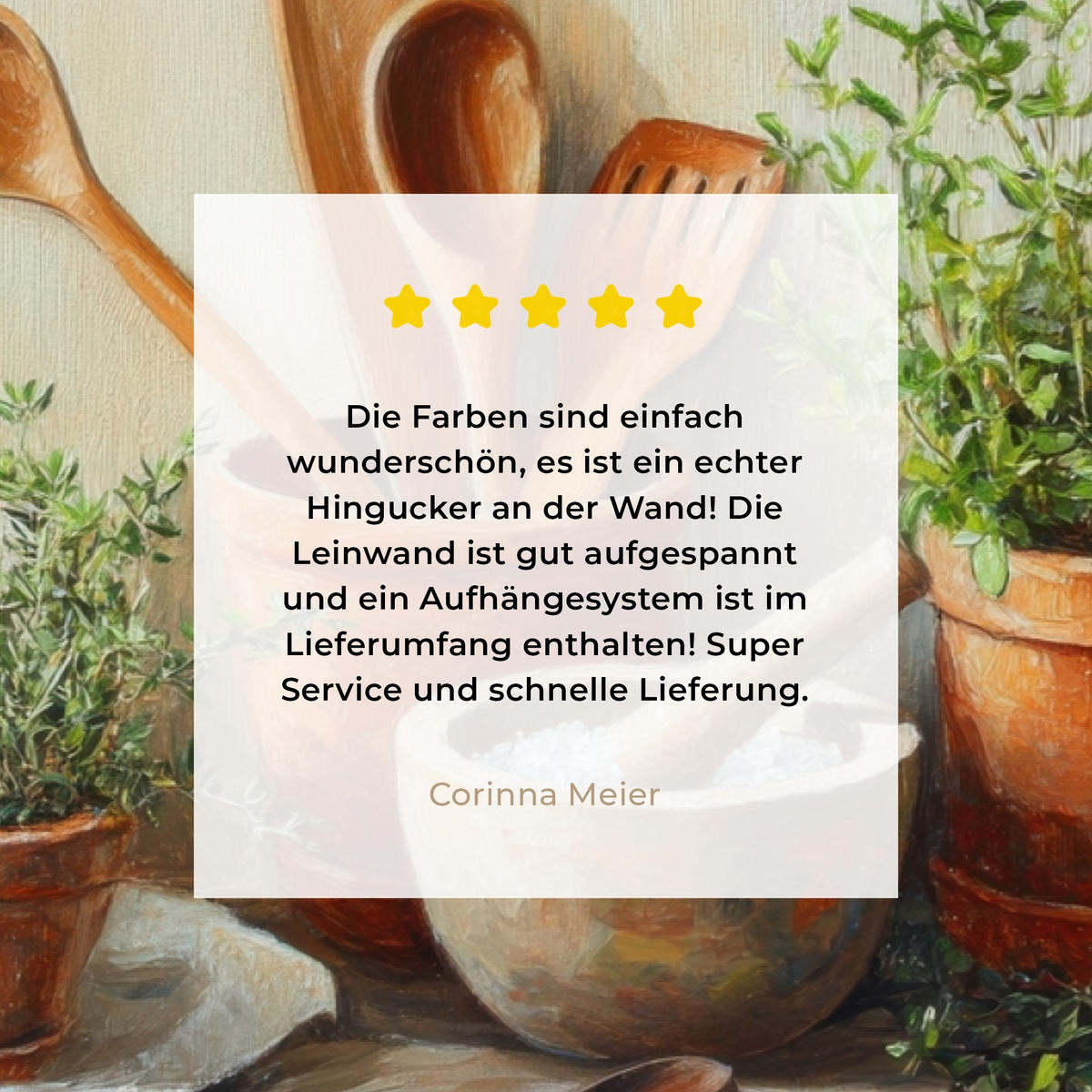 LEINWANDBILD Töpfe - Kräuter - Holz Wohnzimmer 120x80 cm - Terracotta, Textil (120/80cm) - MuchoWow