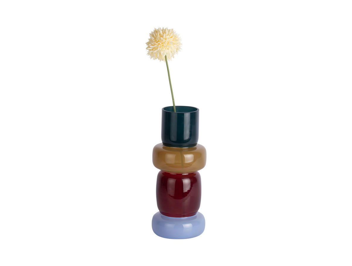 VASE Burano Small - Mehrfarbig - 27 cm - Multicolor, Glas (11.5/27cm) - Present Time