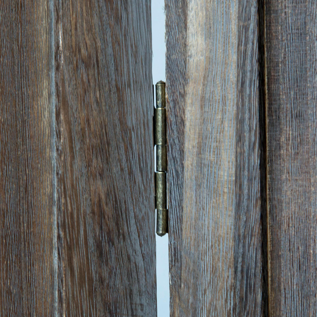 PARAVENT 3-tlg. 120/170 cm Braun Holzverzierung - Braun, Holz (120/170/2cm) - Homestyle4u