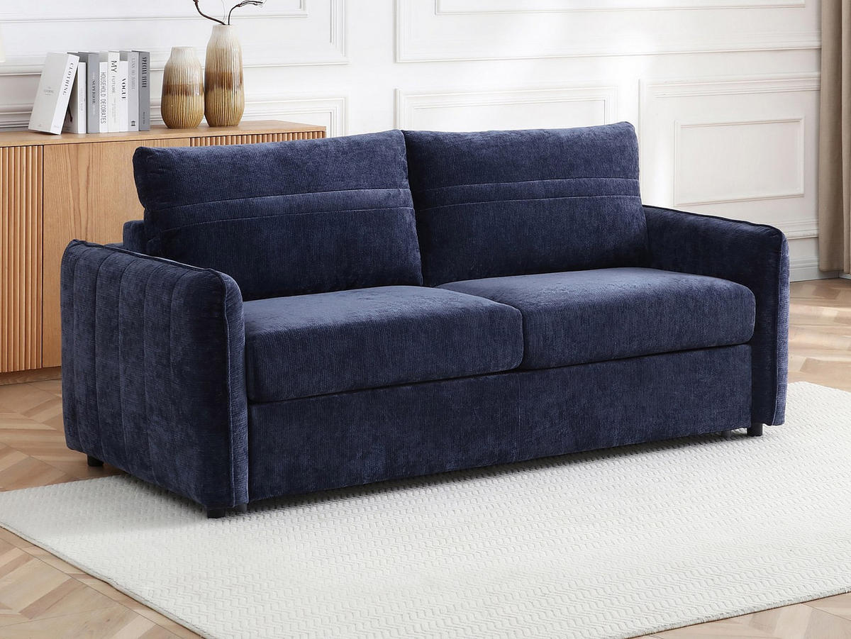 SCHLAFSOFA - -Sitzer - Stoff - Blau - - Blau, Textil (192/82/103cm) - Vente-Unique