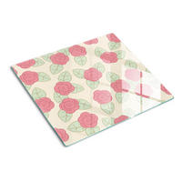 GLASPLATTE 60x52 cm Rosen - Rot, Glas (60/0.4/52cm) - TULUP