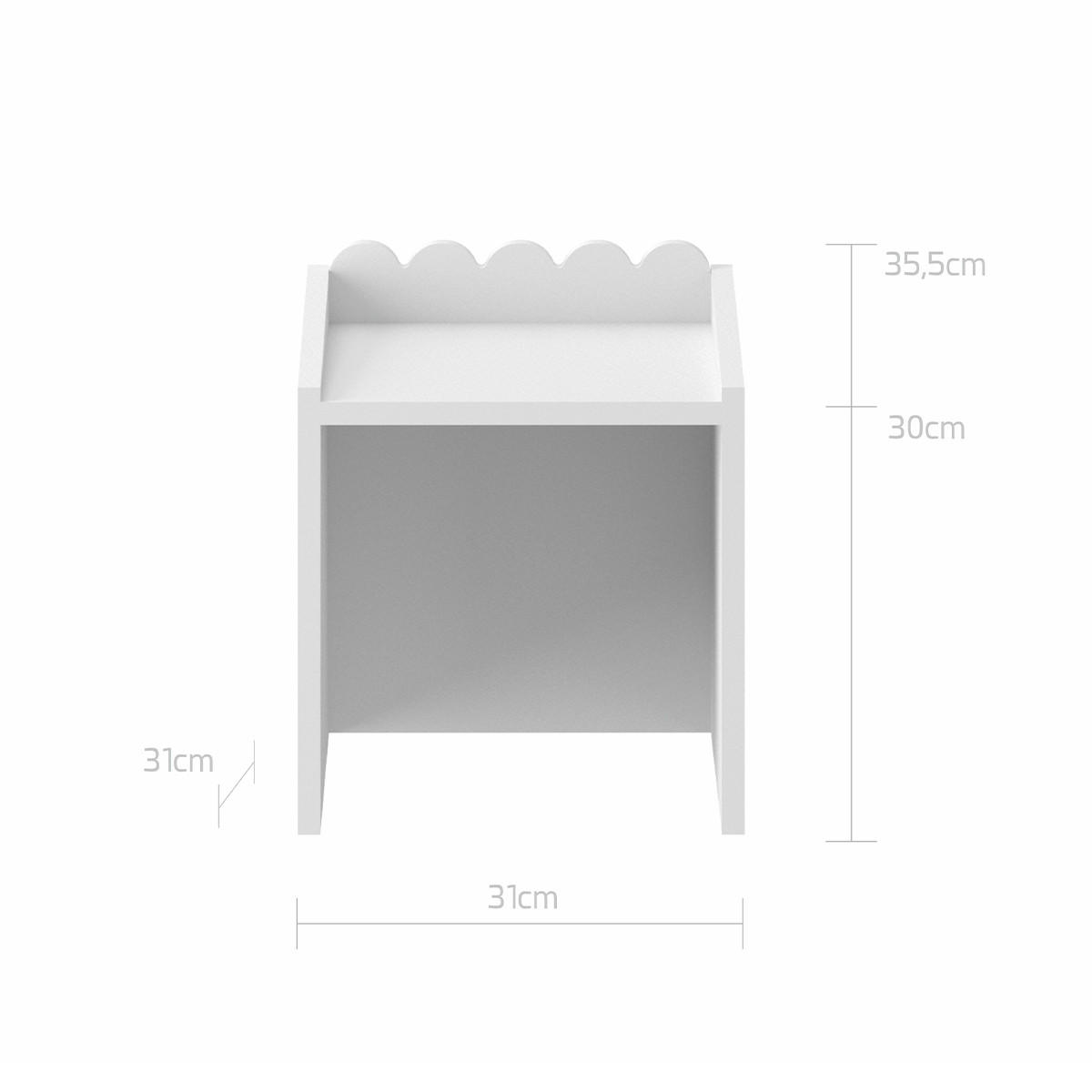PSACÍ STŮL Book Nook Bílá - bílá, kompozitní dřevo (71/76/33cm) - Petits-meubles