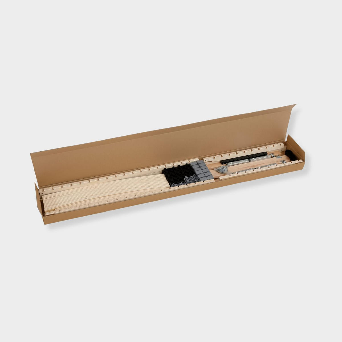 LATTENROST SET - 180x200 cm (2x 90x200 cm), 7 Zonen, 42 Latten, Buchenholz - Buchefarben/Braun, Holz (180/200cm) - Sleepneo