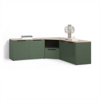 WOHNWAND Piave Grün 3 Teile - Grün, Holzwerkstoff (68/50/68cm) - Livinity®