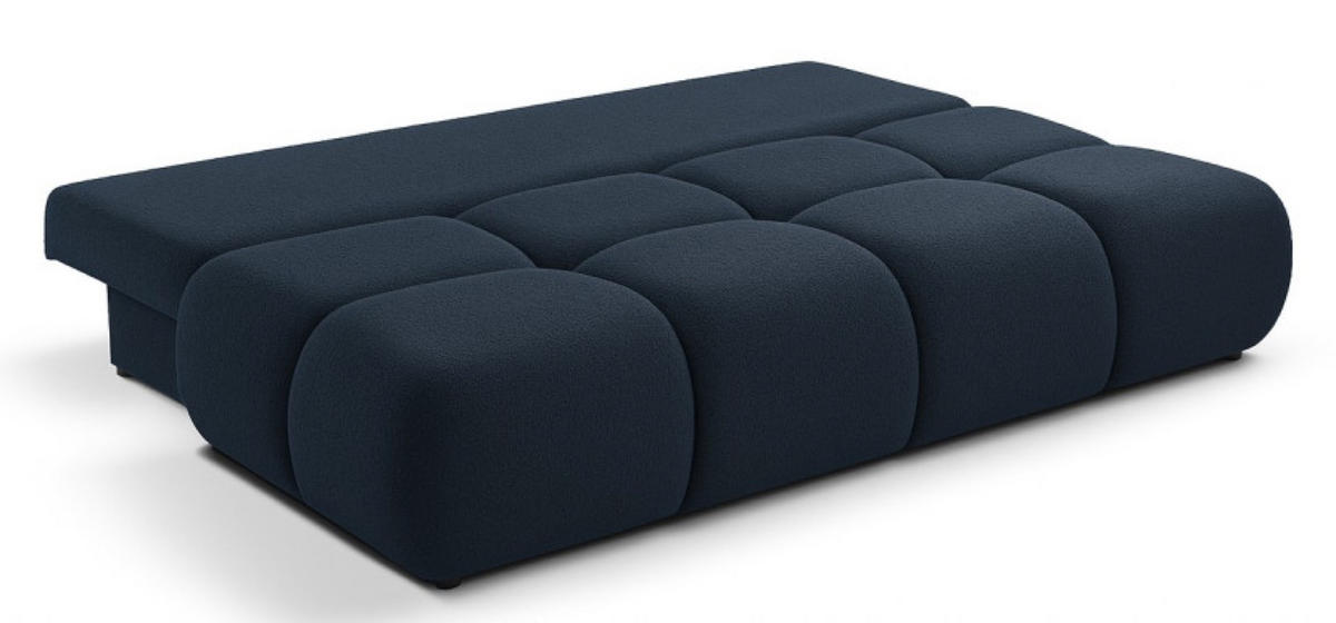 SOFA Granat MILA Ausziehbar Ohne Armlehnen Bouclé - Dunkelblau, Textil (214/89/104cm) - Sepro Meble