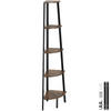 ECKREGAL Portland ,inklusive Kippschutz, 34 x 34 x 158,5 cm,Industrial Holz dunkel, rustikal - Rostfarben, Holzwerkstoff (34/158.5/34cm) - tectake