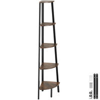 ECKREGAL Portland ,inklusive Kippschutz, 34 x 34 x 158,5 cm,Industrial Holz dunkel, rustikal - Rostfarben, Holzwerkstoff (34/158.5/34cm) - tectake