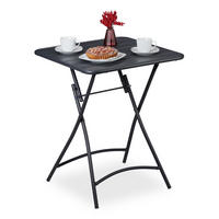 BALKONTISCH - Anthrazit, Metall (59/59/74cm) - Relaxdays