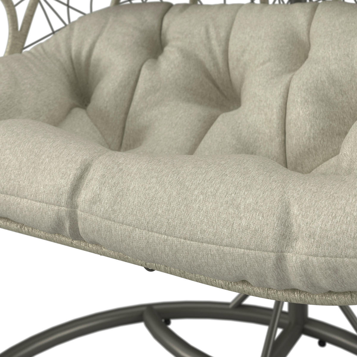 HÄNGESESSEL Enea Creme Metall/Kunststoff/Outdoorstoff - Creme, Metall (1/205/120cm)