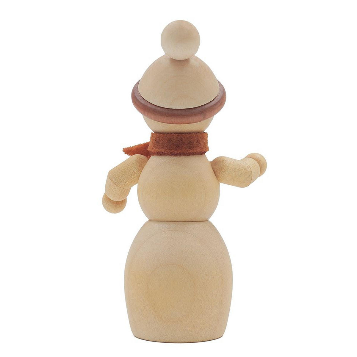HOLZFIGUR Schneefrau mit Schal 9 cm - Multicolor, Holz (5/1/0.1cm)