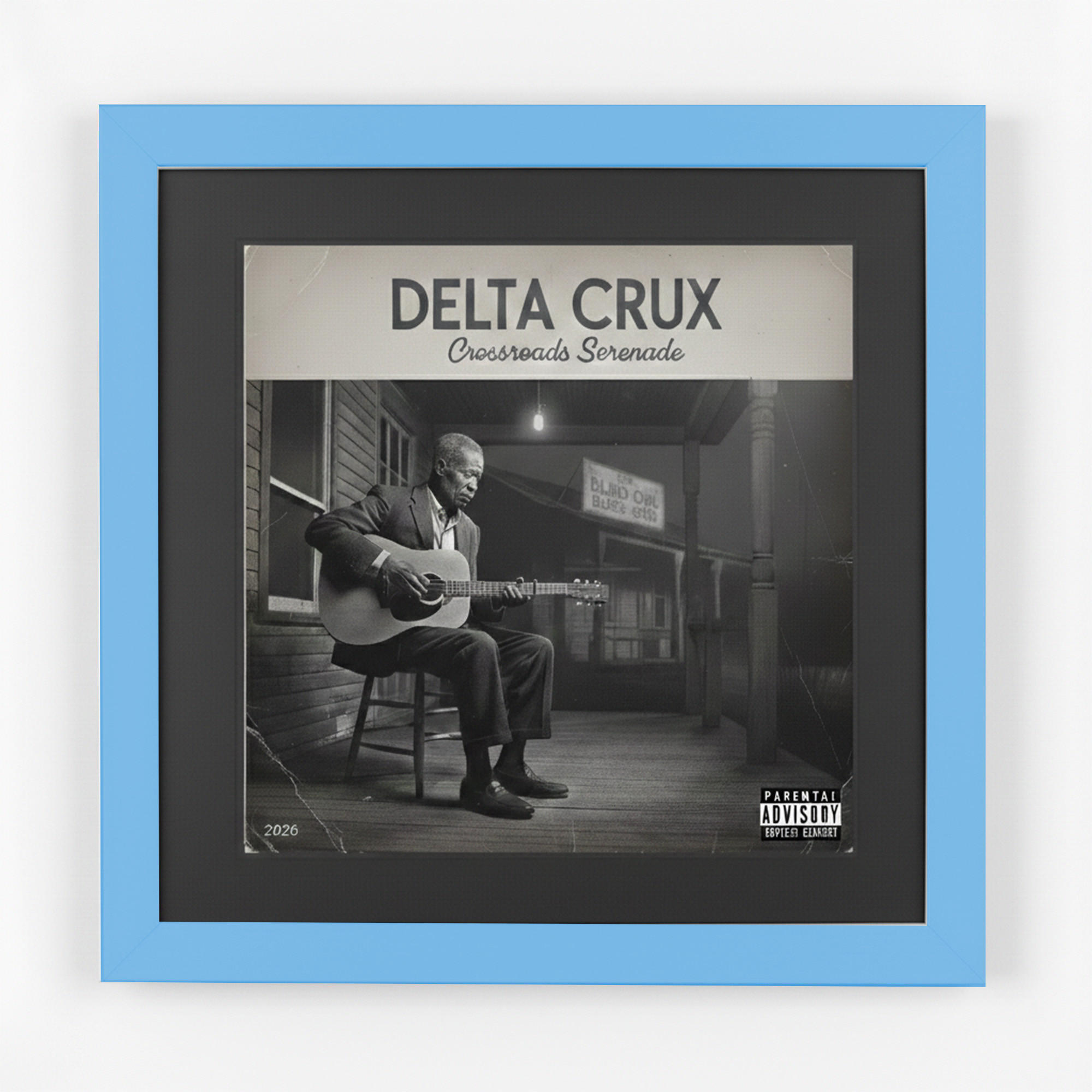 SCHALLPLATTEN BILDERRAHMEN 40/40 2er Set - Hellblau, Holz (40/40cm) - K-Möbel