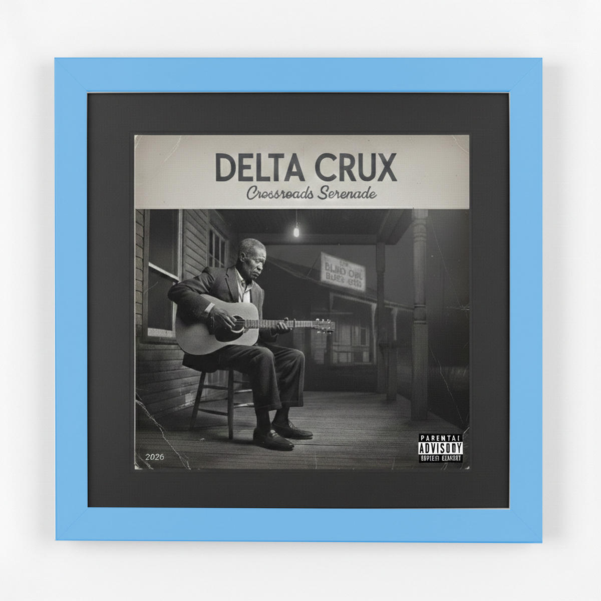 SCHALLPLATTEN BILDERRAHMEN 40/40 2er Set - Hellblau, Holz (40/40cm) - K-Möbel