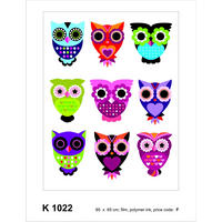 WANDTATTOO Eulen 65 x 85 cm - Multicolor, Papier (85/65/65cm) - Sanders & Sanders