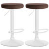 BARHOCKER 2er Set Samt braun - Braun, Textil/Metall (38.5/60/38.5cm) - CLP
