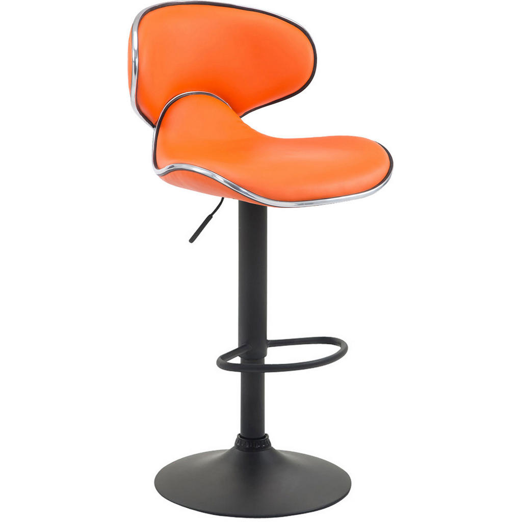 Thumbnail - CLP Barhocker, Orange, Textil, 46x88x49 cm, Esszimmer, Barmöbel, Barhocker