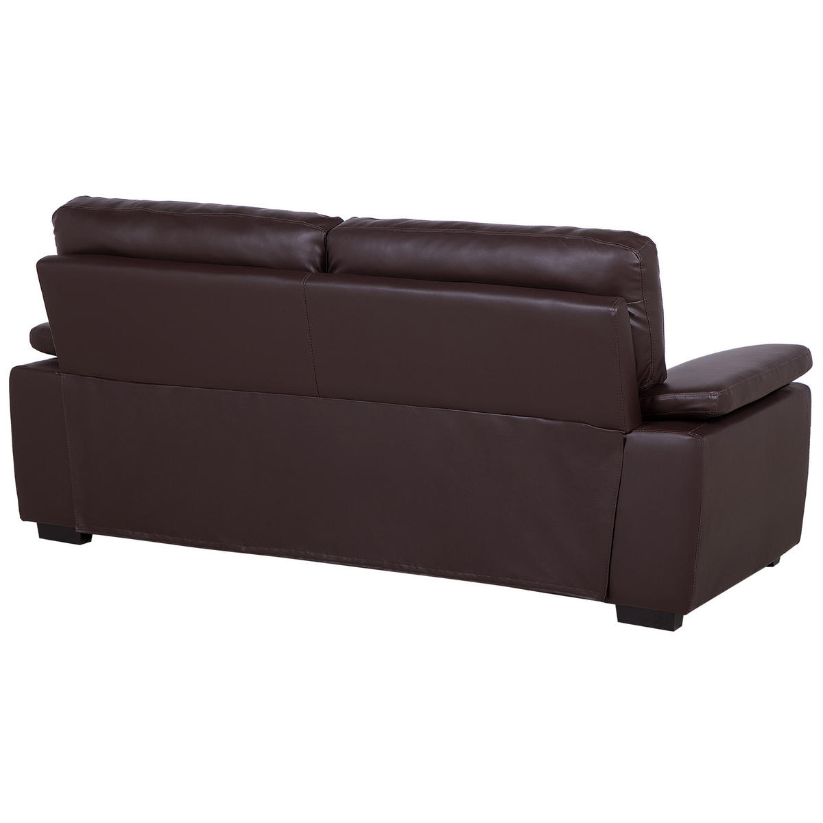 5-SITZER SOFA SET Kunstleder Dunkelbraun Vogar - Dunkelbraun, Kunststoff (195/90/74cm) - Beliani